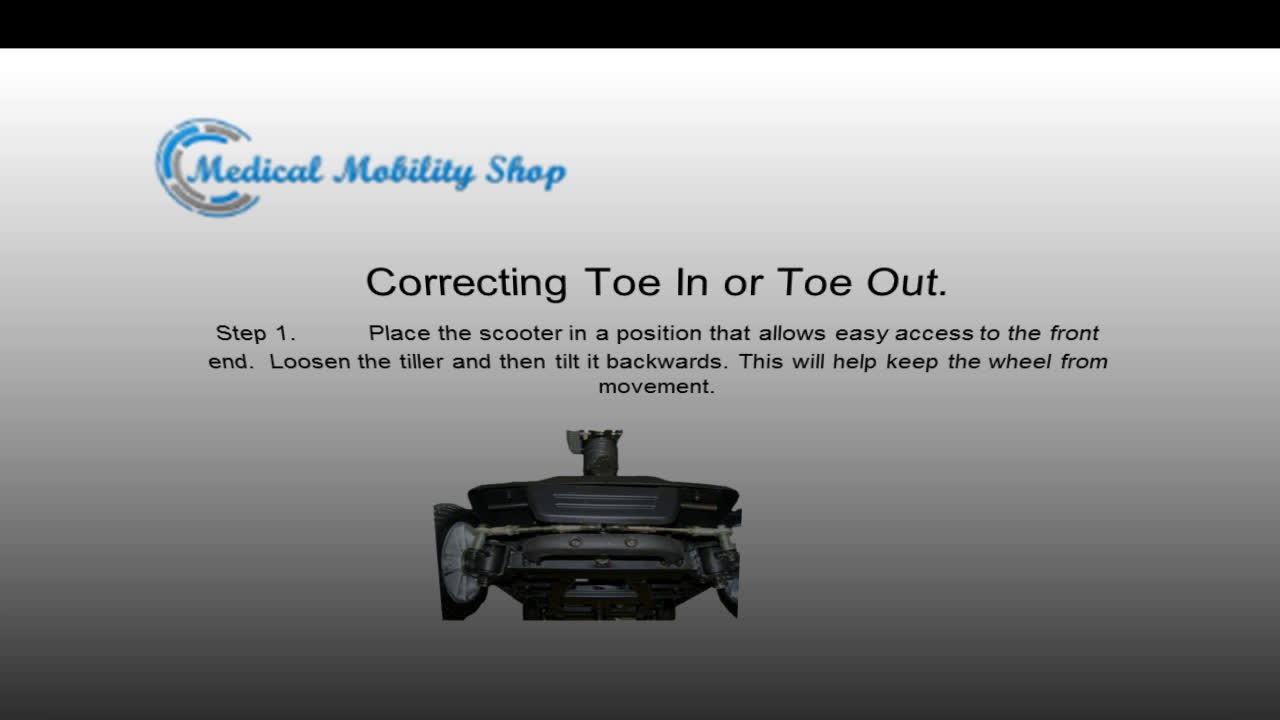How To Correct Toe In Or Out On All 4 Wheel Drive Scooters