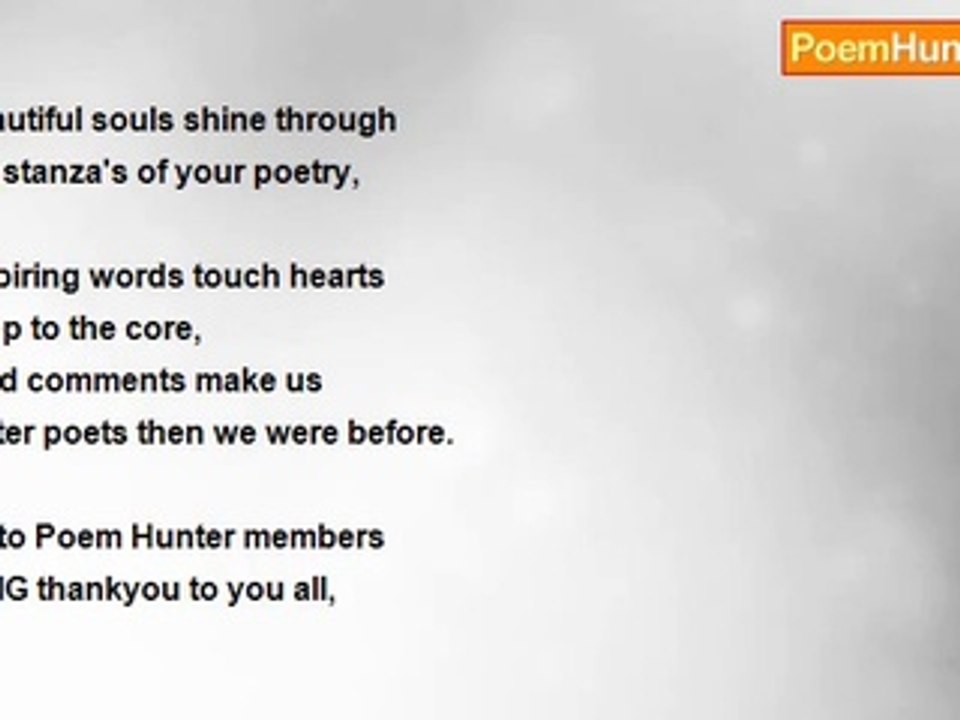 Liz Munro - Thankyou to P.H members