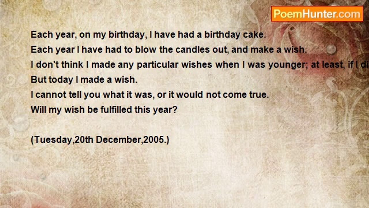 David Mitchell - Birthday Wish