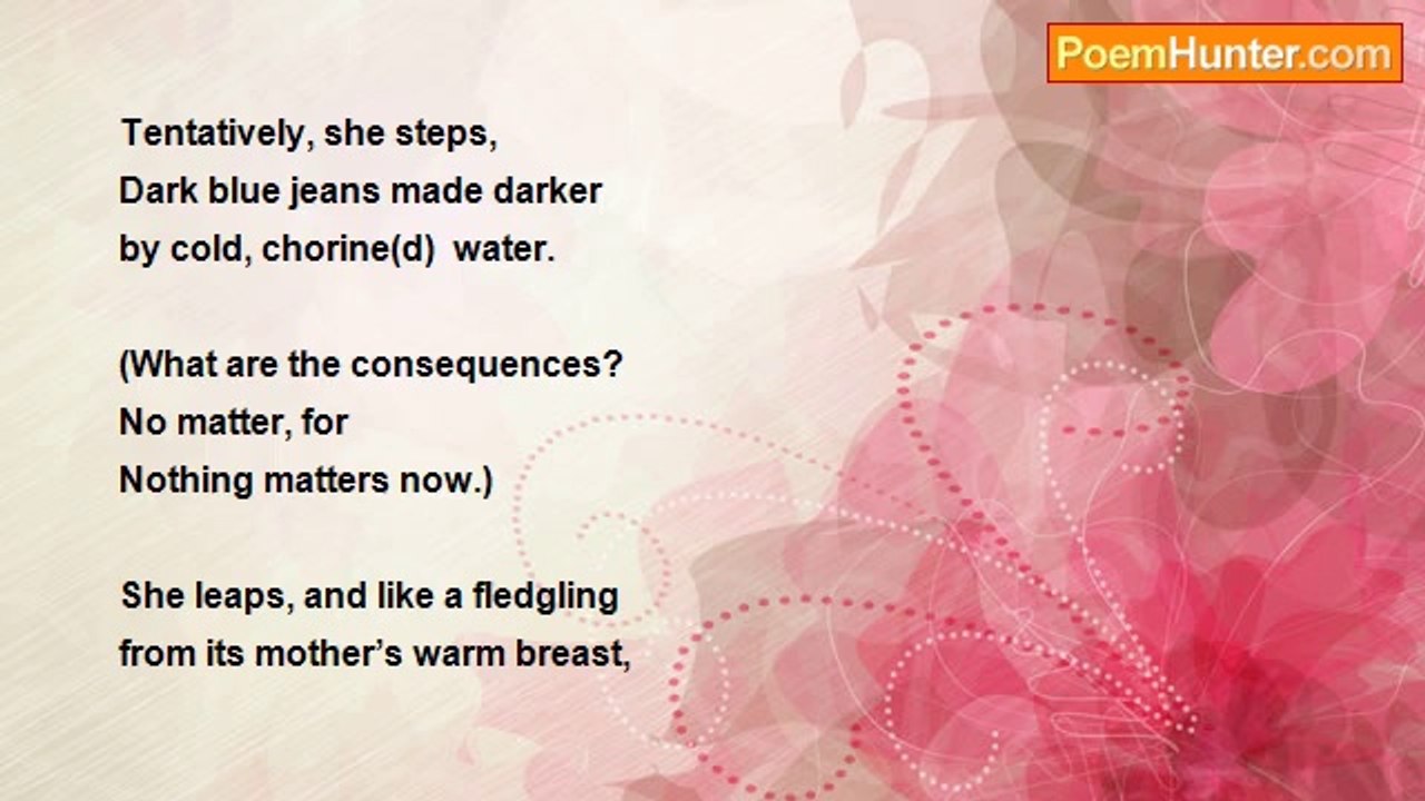 Perfection Is Flawed - Into the pool, fully clothed.