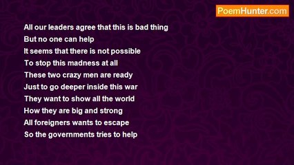 Anna Cellmer - If no one can stop this war let all people leave this burning boat