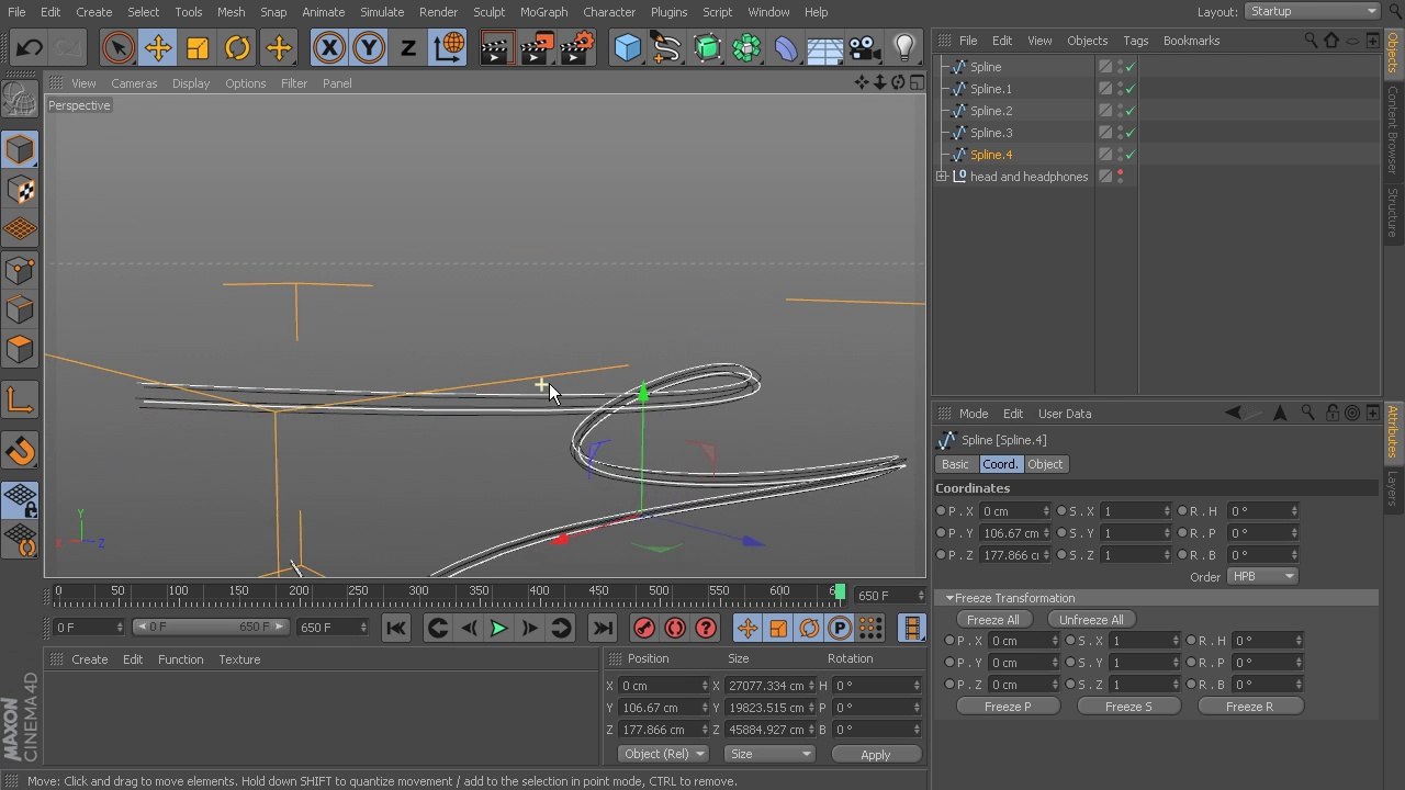 2D Styled 3D Motion Graphics in CINEMA 4D and After Effects - 02. Setting up our project and drawing the main splines