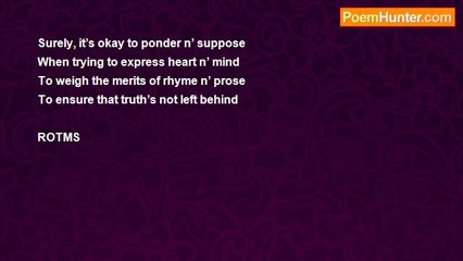 Ray Lucero - RHYME vs. PROSE