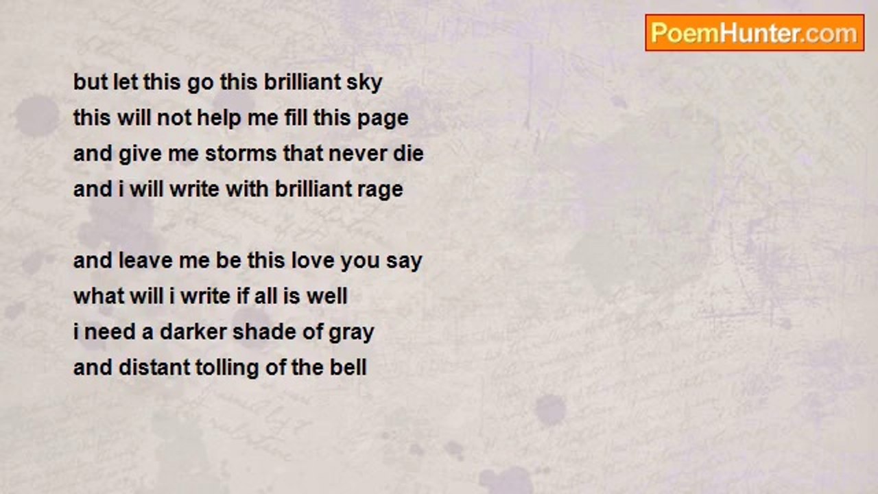 Ben Paynter - i cannot write when all is well