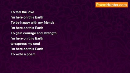 Champs Ulysses Cabinatan - I'm Here On This Earth To Write A Poem