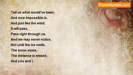 don't ever ask - the winter of our indifference