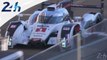 24 Heures du Mans 2014: l'Audi n°1 rentre au stand et sortie de piste de la Porsche n°29