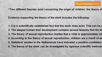 Dave Tanguay - From the Institute for Stork Research and Science