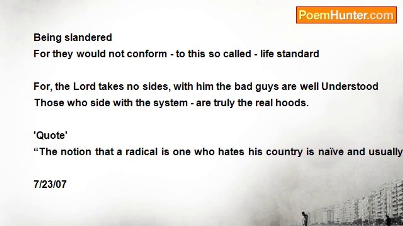Dave Tanguay - The Good and The Bad (Poem & Quote)