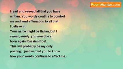 Natshia Anastasia - A poet, I am not.
