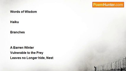 Charles Garcia - A Barren Winter ~ Haiku