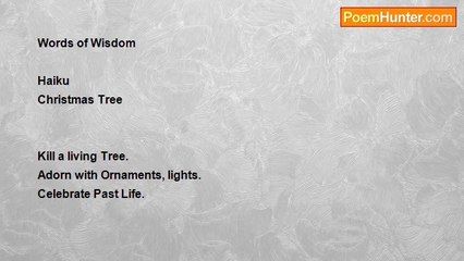 Charles Garcia - Christmas Tree~ Haiku