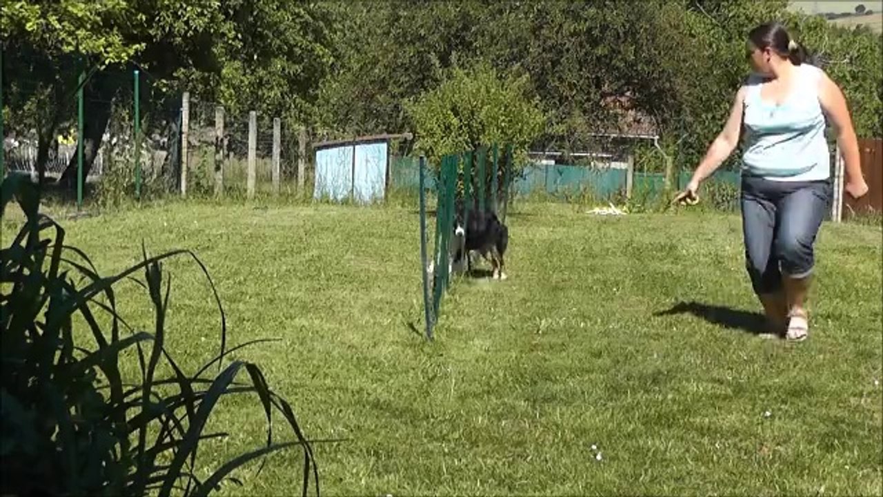 Heaven 17 mois 1/2 apprentissage du slalom