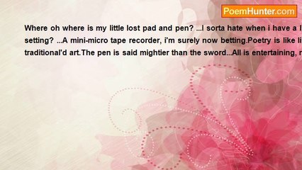 Michael Gale - Poetry As A Part Of The Written Art.