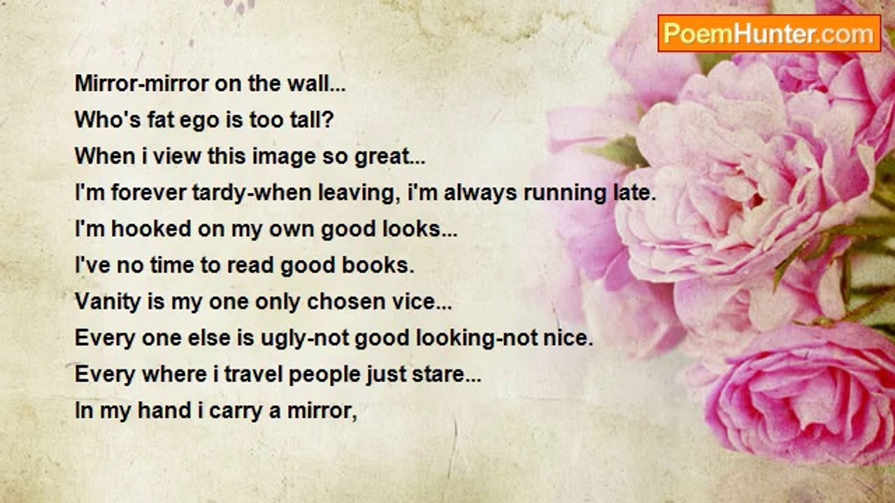 Michael Gale - I'm So Vain And Darned Good Looking-No Time For Eating Food Or Of It's Cooking.