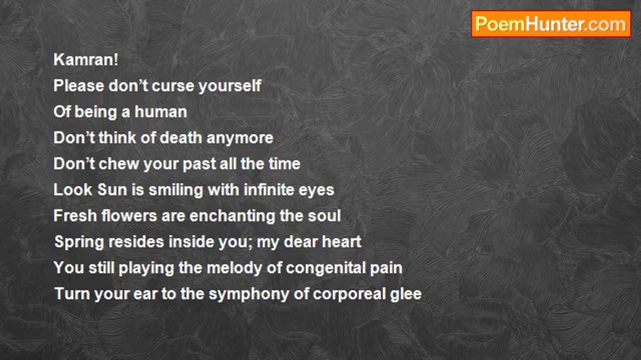 Dr Kamran Haider Bukhari - Hope Is Still Perching In The Soul
