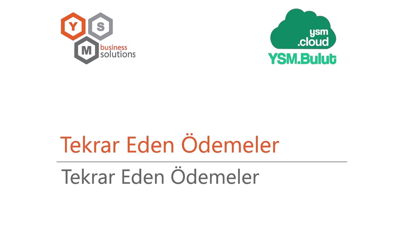 Tekrar Eden Ödemeler