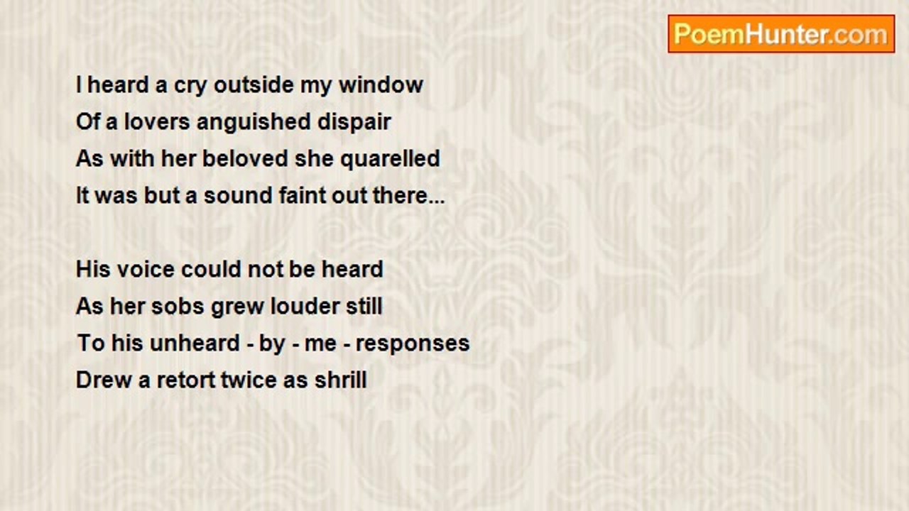 Tomás Ó Cárthaigh - I Heard a Cry Outside My Window