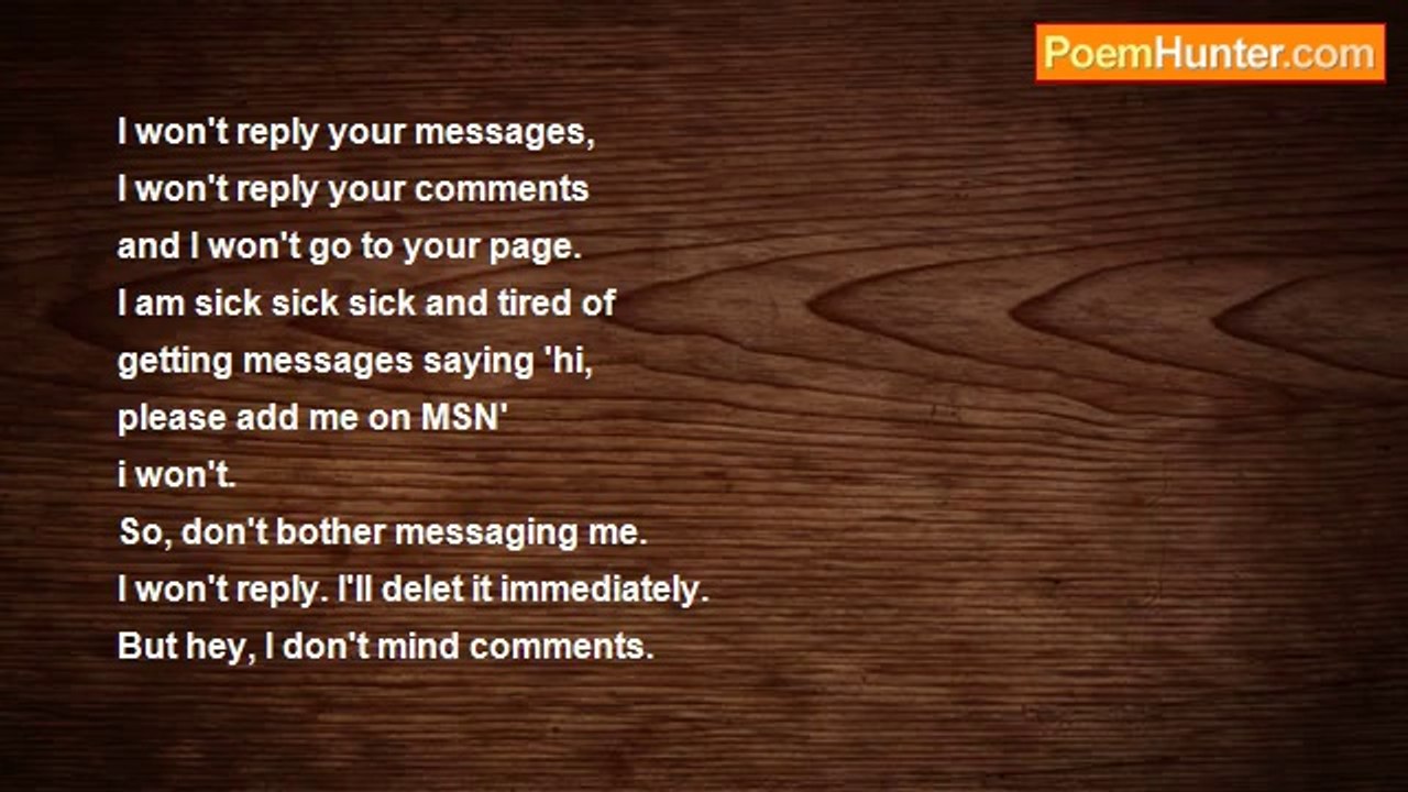 ashley McC - Just sick, sick sick and tired