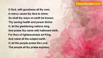 John Quincy Adams - O God, With Goodness All Thy Own
