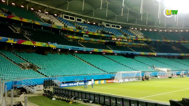 Fonte Nova recebe últimos ajustes para Espanha x Holanda