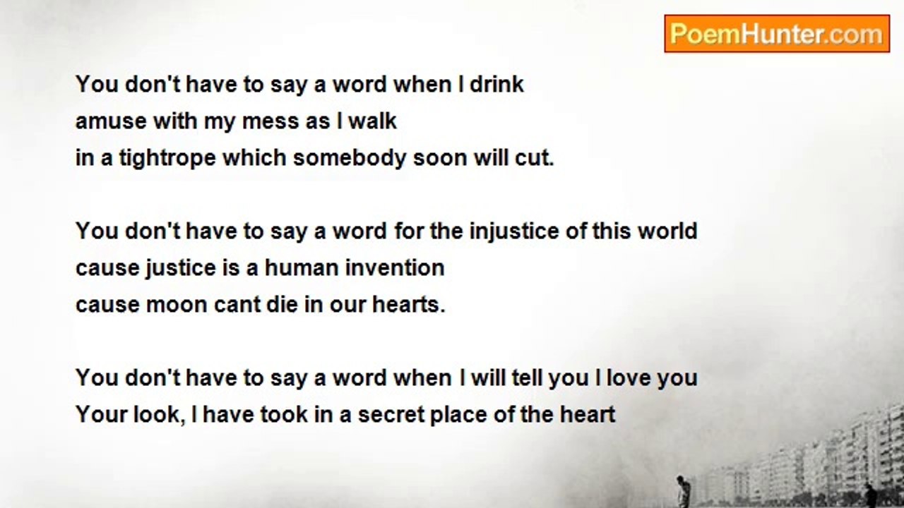 George Tzouvaras - You dont have to say a word