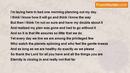 Richard Lackman - Planning Out My Day