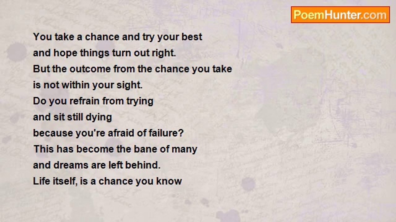 Edwina Reizer - TAKE A CHANCE