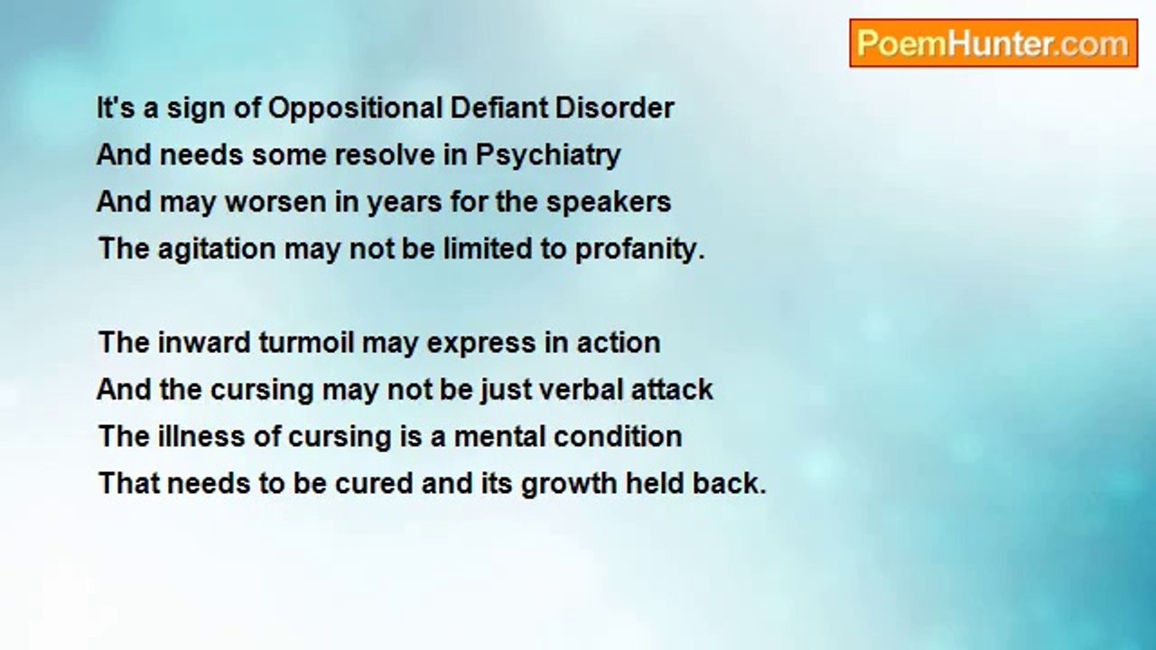 Cynthia BuhainBaello - Oppositional Defiant Disorder