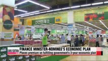 Newly-nominated finance minister's economic plan