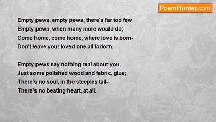 Patti Masterman - Empty Pews