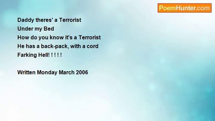 allan James saywell - Terrorist Under My Bed