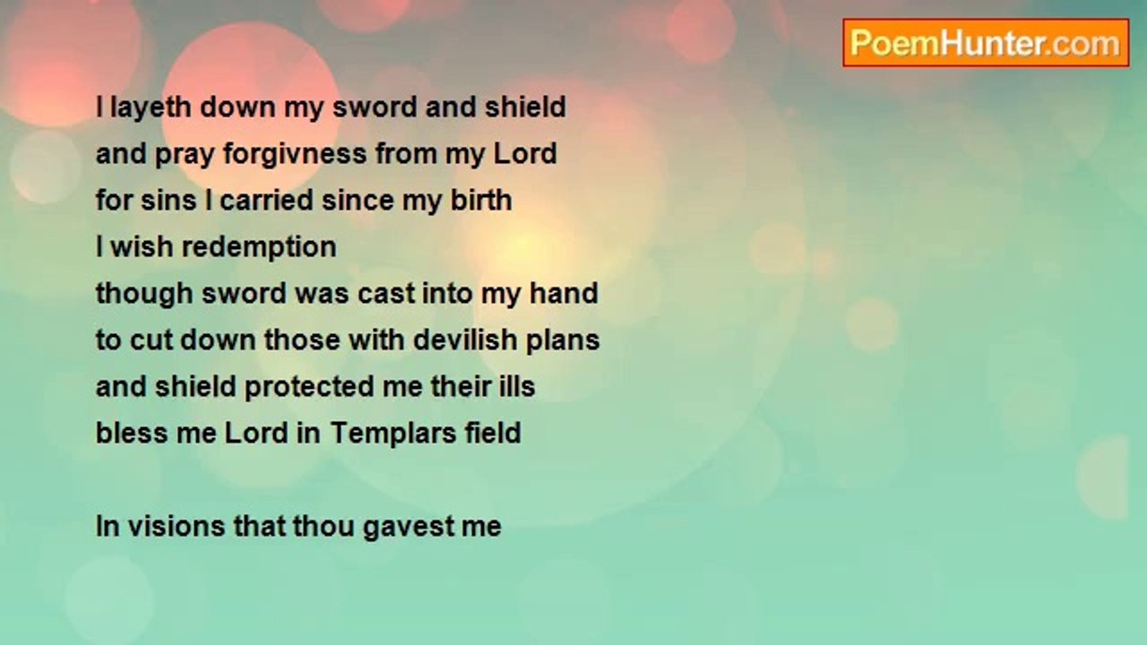 Sir Knight of words - Templars field.