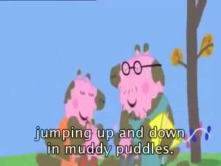 Peppa Pig Flying a Kite with subtitles