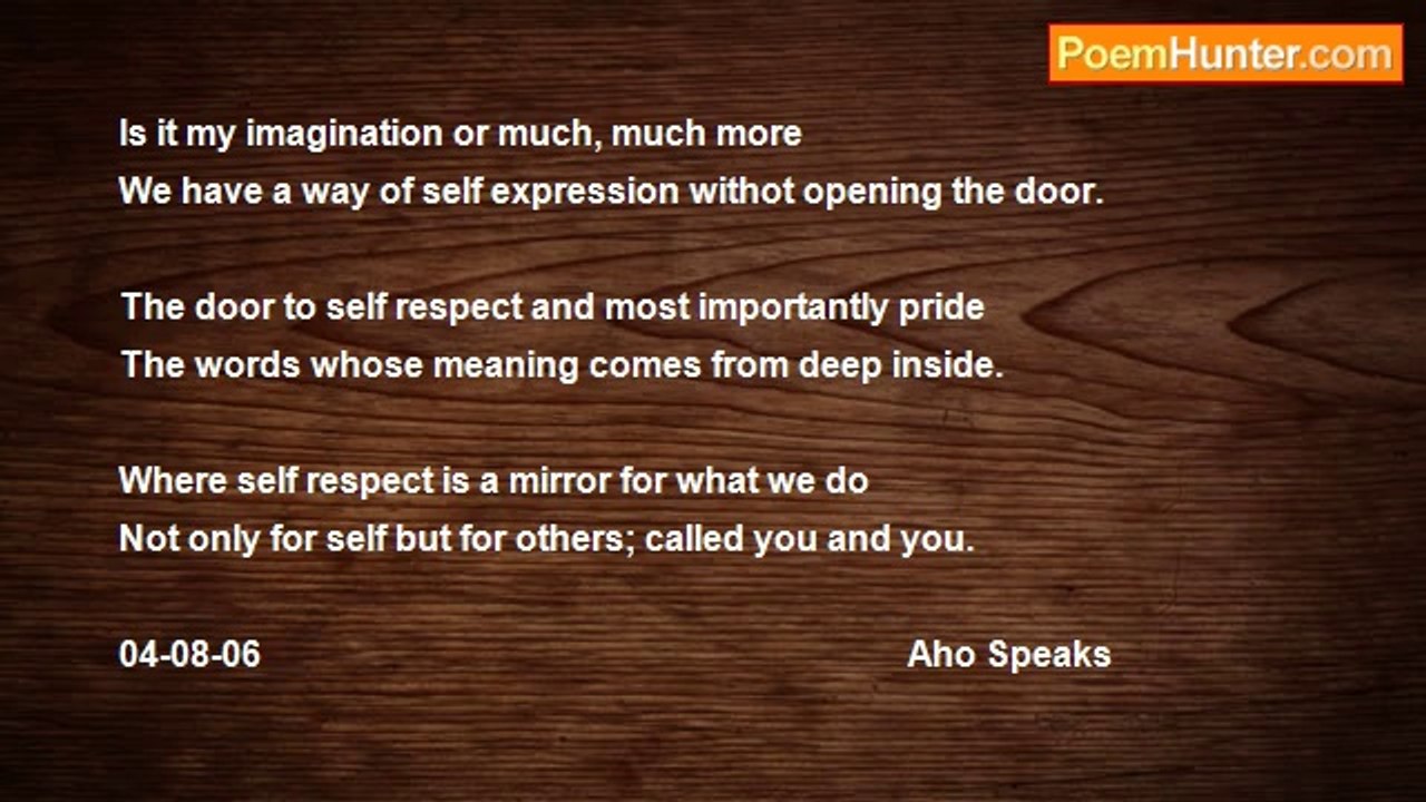 AHO Speaks - Self Expression