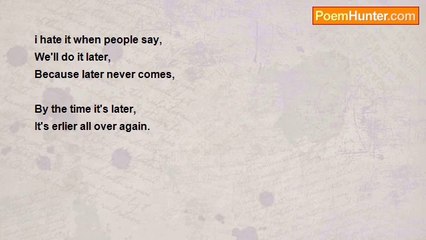 adam hobson - later never comes