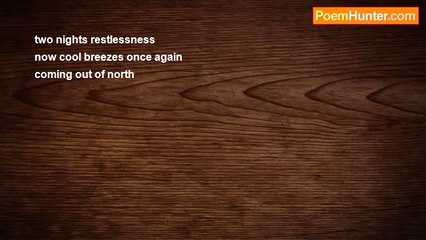 Richard Terrify - two nights restlessness (haiku)