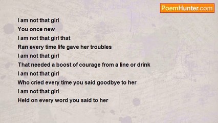 Ms. Anika Martinez - I Am Not that Girl...