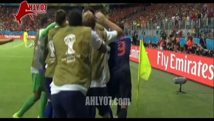 هدف هولندا الخامس في اسبانيا 1 برازيل 2014 كأس العالم brasil