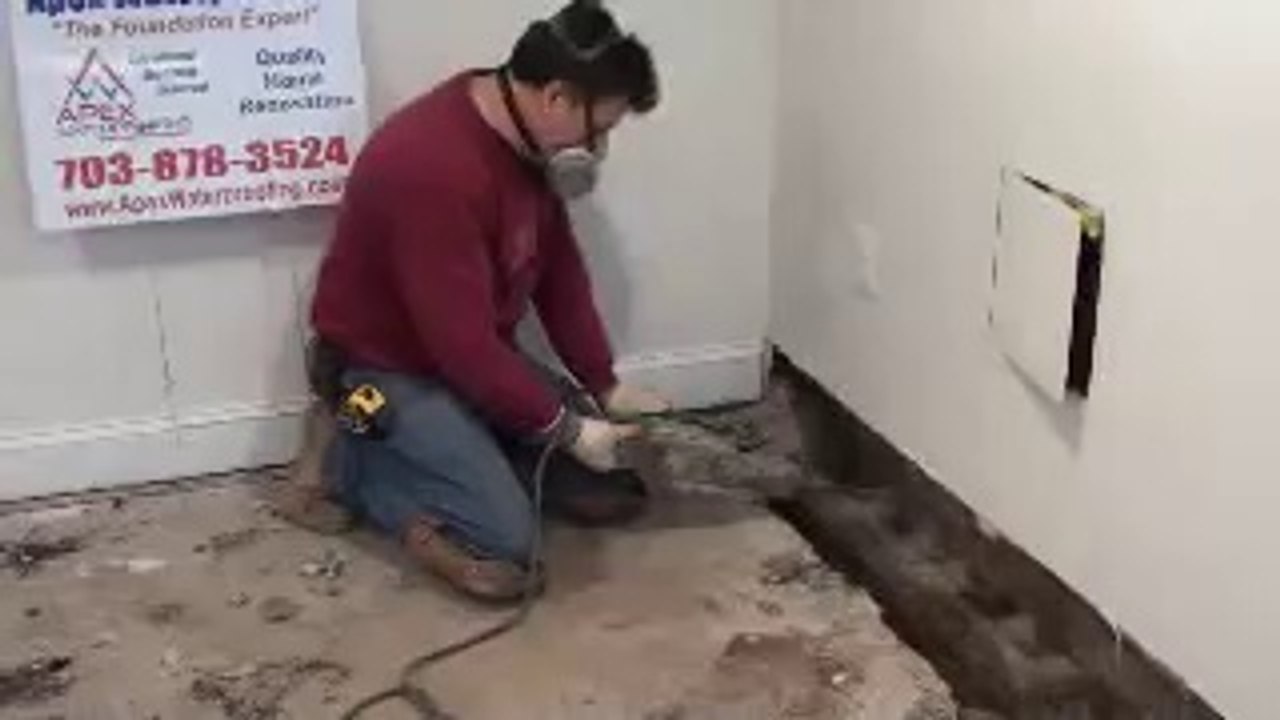 Basement Waterproofing - Releasing Water in Block Foundations - Apex Waterproofing