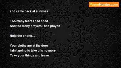 Tears of sorrow ... - Little did I know