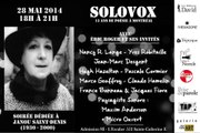 SoloVox poésie musique slam - 66 - SoloVox version Cabaret dédiée à Janou Saint-Denis
