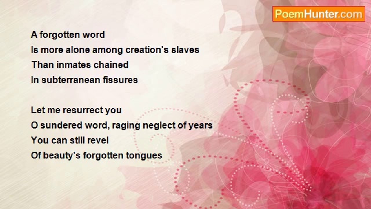 Patti Masterman - A forgotten word