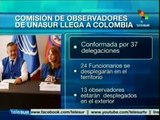 Comisión electoral de la Unasur llega a Colombia