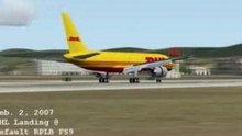 Boeing 757 DHL Landing @ RPLB