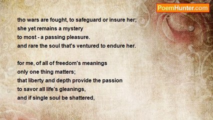 moon batchelder - Freedom (Altho Not In Free Verse)