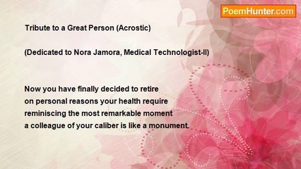 Marvin Brato Sr - Acrostic Poetic Tribute