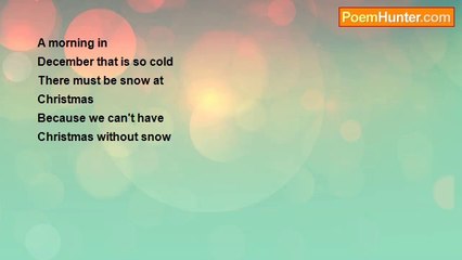 Aldo Kraas - A MORNING IN DECEMBER