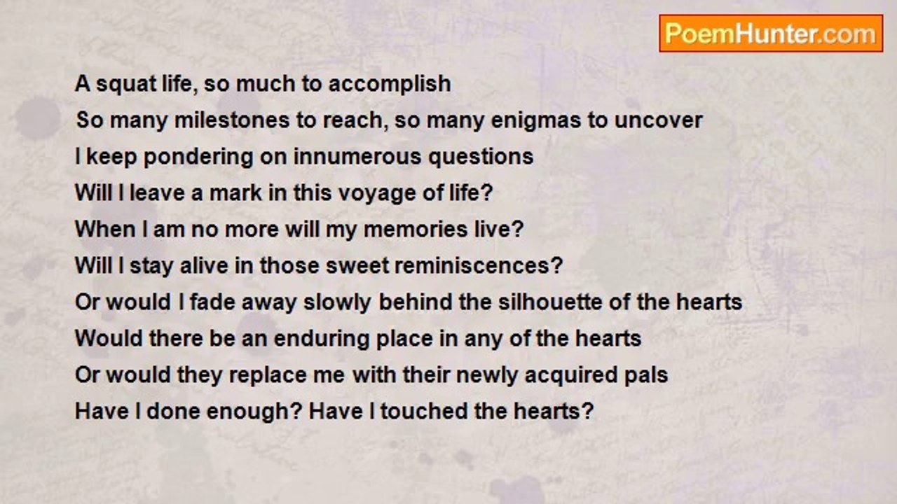 Kavitha Krishnamurthy - Will I leave a mark?
