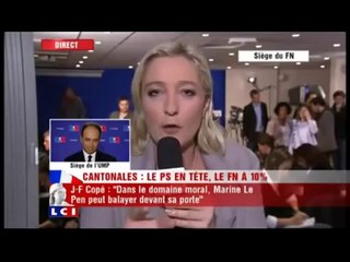 Marine Lepen remet Copé à sa place d'une puissance phénoménale !